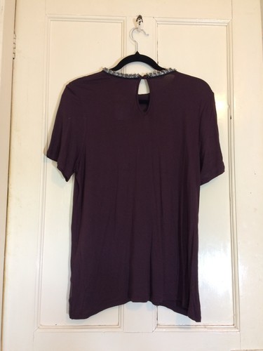 S16 Aubergine NEXT Top with Beaded Neckline - 第 6/6 張圖片