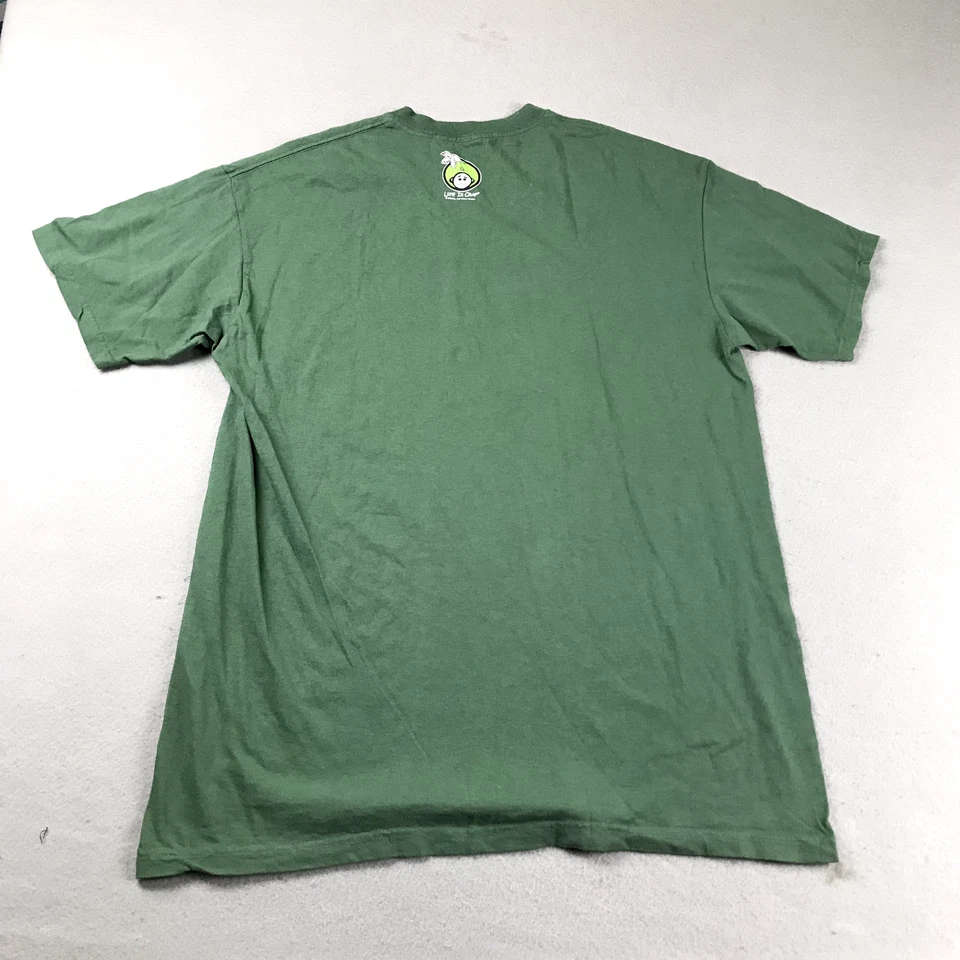 Camisa Life is Crap Para Hombre Grande Verde Algodón Cuello Redondo Manga Corta Camiseta Foto 3 de 4