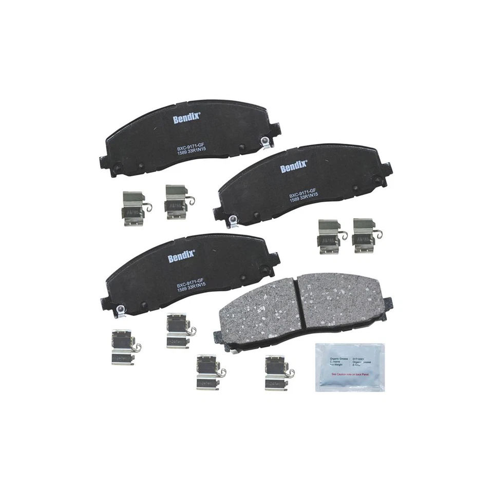 2 件前后盘式制动垫套装适用于道奇 Grand Caravan 2012 ~ 2019 — 第 3/4 张图片