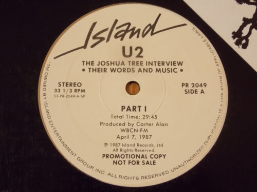 U2-Joshua Tree Interview~ORIG. 1987 WL PROMO ONLY Island Vinyl LP~BONO~EDGE - Picture 4 of 5