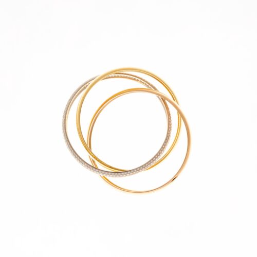 Cartier Trinity One 12.5 ct Diamond 18k Tri Gold Bracelet Receipt & Paperwork - Picture 4 of 7