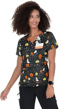 New with Tags Koi Leslie Print Scrub Top 384PR