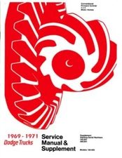 1969 1970 1971 Dodge Truck Shop Service Repair Manual Engine Drivetrain Wiring