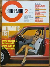 Gute Fahrt 02/71 Sicherheitsauto, VW 1600 Variant+VW 411 E Variant,Neu:Bordbuch