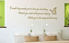 AEROSMITH LYRICS BREATHING WALL STICKER CONTEMPORARY BEDROOM DECAL