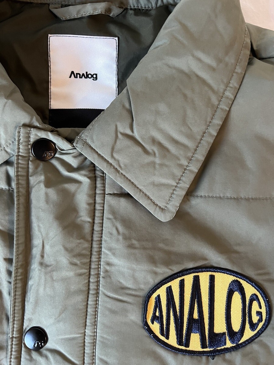 Burton Analog AG Green Quilted Snap Puffer Coat Sz M EUC 2018