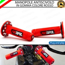 MANOPOLE MANUBRIO MOTO CROSS ROSSO GOMMA PER MOTO GUZZI V 35 1980-1985 IMOLA