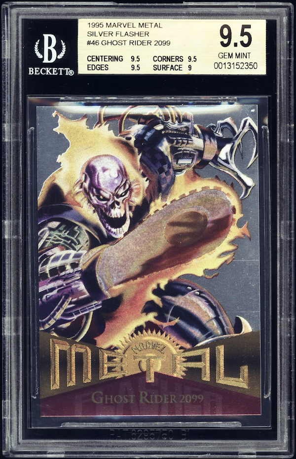 1995 Marvel Metal Silver Flasher #46 GHOST RIDER 2099 BGS 9.5 Gem 