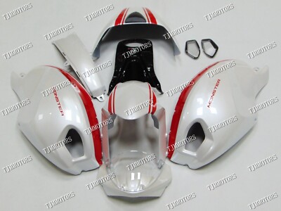 For Ducati Monster 696 796 1100 Pearl White Red ABS Injection Bodywork Fairings