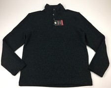 Van Heusen Flex Sweater Mens Small Heather Blue Classic Fit Flex Mock Neck New