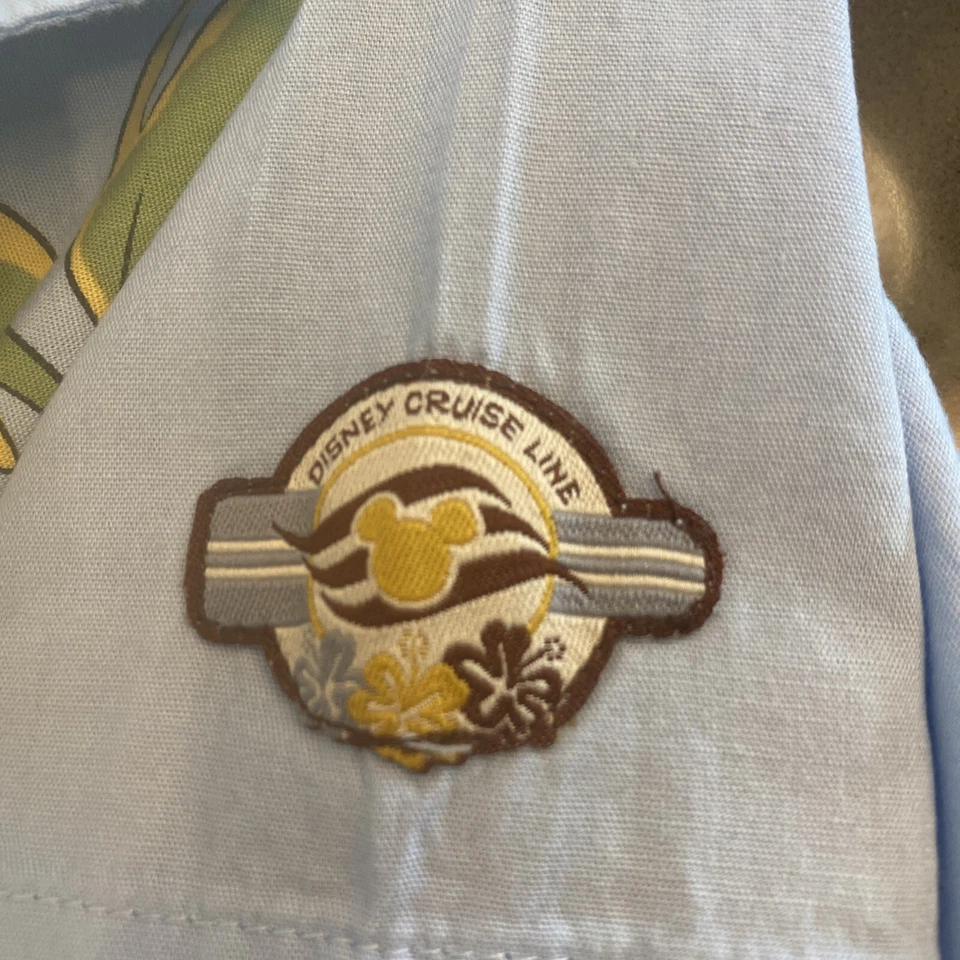 Disney Cruise Line Button Up Hawaiian Shirt Mickey Hammock Kids Size XXS - Image 3 of 4