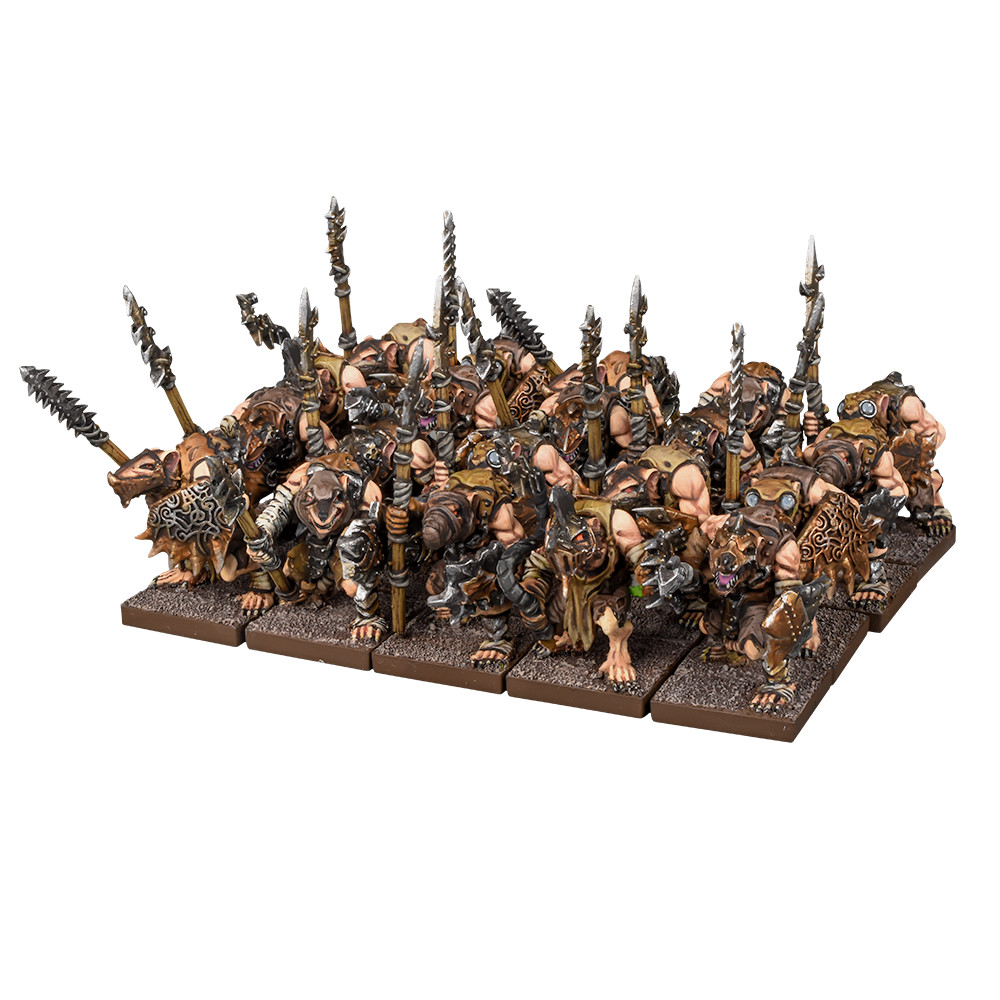 Kings of War Ratkin Infantry x20 28 мм Fantasy Skaven Mantic Games On Sprue