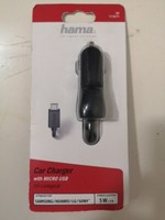 Hama Car Charger Kfz LadegeräT 5W 1A Micro Usb 1M Schwarz