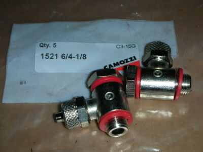 CAMOZZI 1521-6/4-1/8 ADJUSTABLE BANJO RAPID QUICK PUSH-ON FITTINGS 2-Pcs. New!!