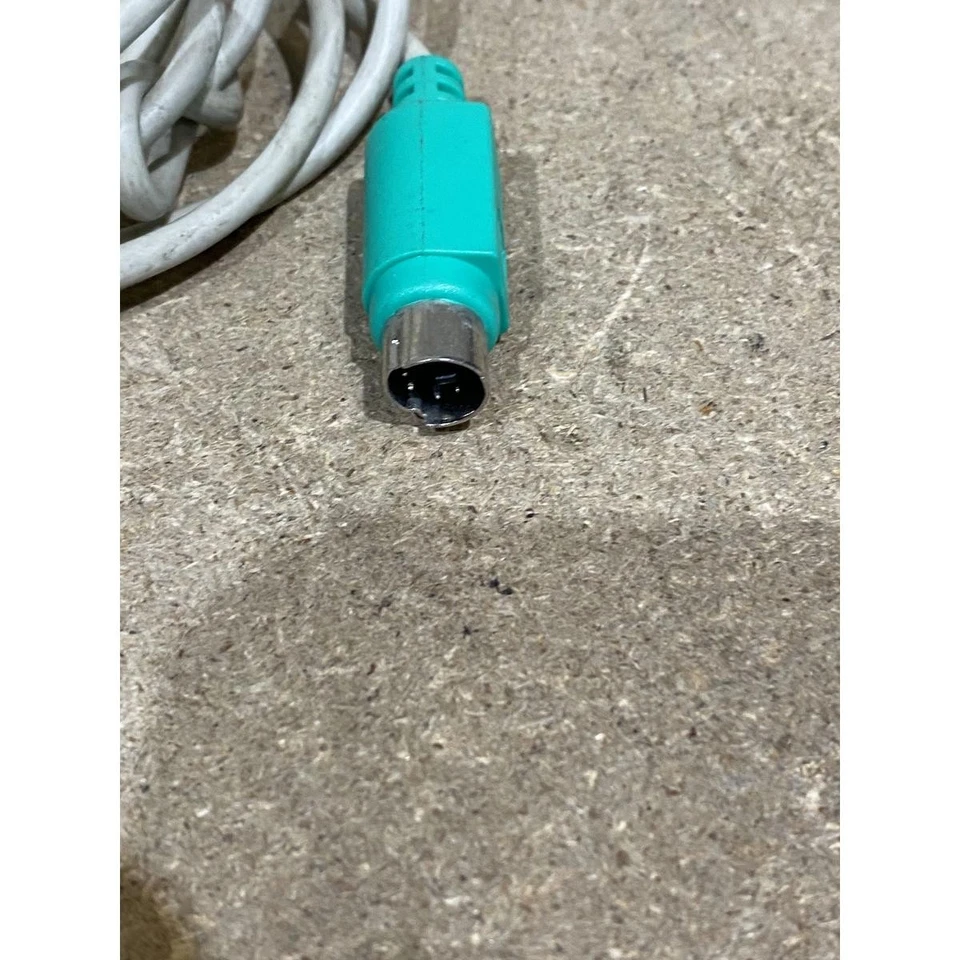 Beige Mechanical Mouse Wired PS/2 3-Buttons Scroll Wheel Portable for Desktop PC - Image 4 of 4