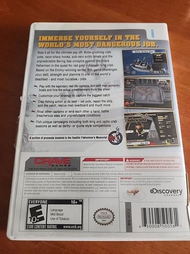 Deadliest Catch: Sea of Chaos (Nintendo Wii, 2010) gebraucht Spiel komplett - Bild 4 von 4