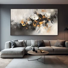 Minimalism Hand Painted Oil Painting On Canvas Abstract Wall Art Living Room