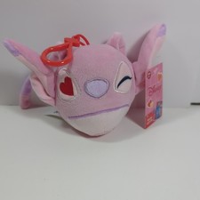 Disney Lilo & Stitch Stitch Angel Mini Plush Clip-On KeyChain Collectible Heart