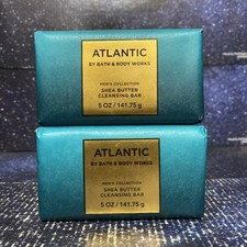 2xBath  Body Works Men's Collection Atlantic Shea Butter Cleansing Bar Soap 5oz
