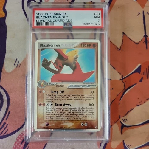 2006 POKEMON EX CRYSTAL GUARDIANS #90 BLAZIKEN EX-HOLO PSA 7