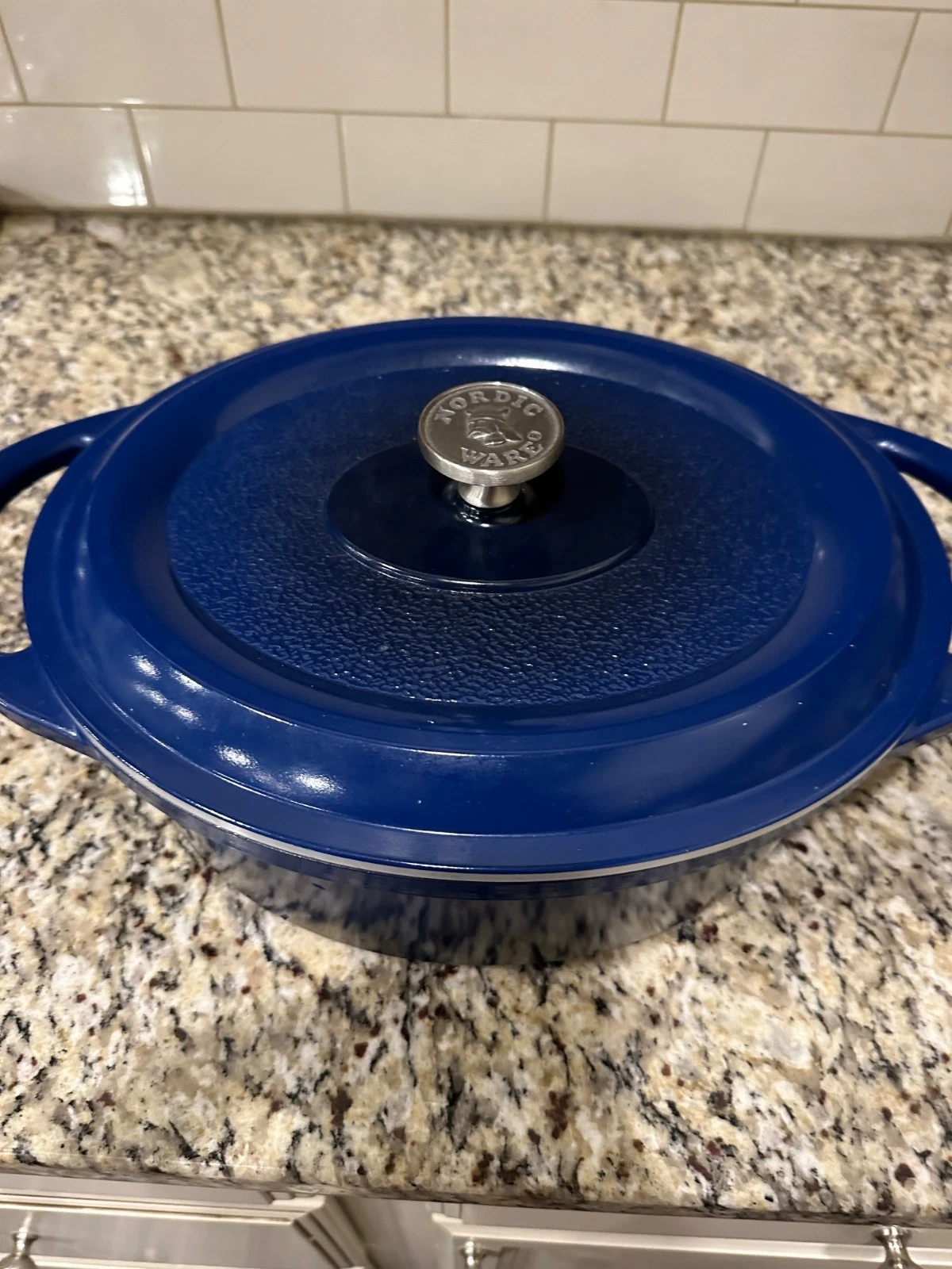 NORDIC WARE 4QT Dutch oven cast aluminum cookware blue
