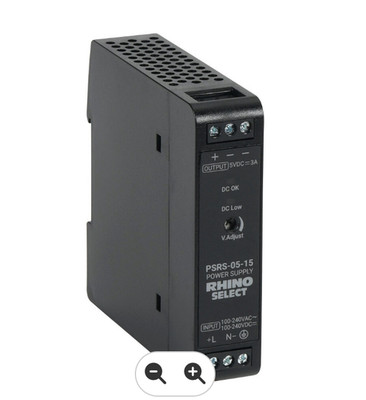 Rhino Rails RHINO SELECT PSRS-05-15 5VDC 3A 15W DIN Rail Power Supply | eBay