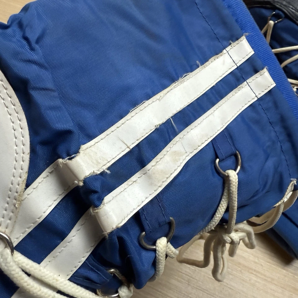 Botas Luna Invierno Años 80 De Colección Talla Para Hombre 9-10 Rayas Azul Blanco Nieve Foto 3 de 4