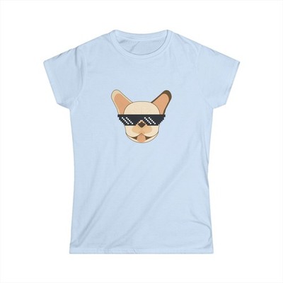 Corgi Face with Pixel Sunglasses Tee | Dog Lover Shirt