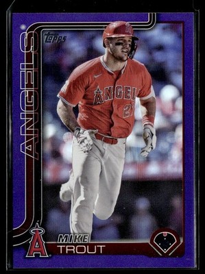 2025 Topps Series 1 Purple Foil Mike Trout /250 Angels #200