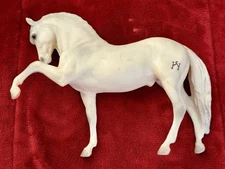 Vintage Breyer #68 Legionario III Andalusian White Alabaster Stallion Branded