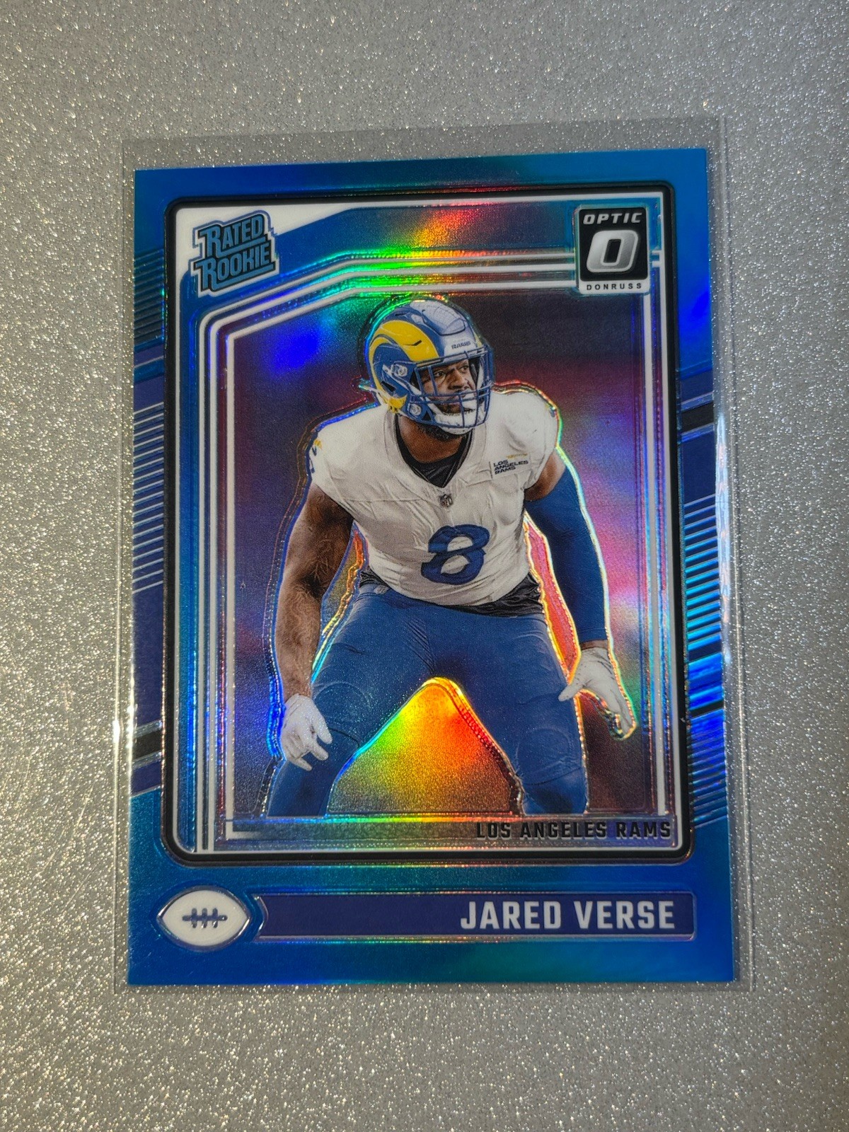 JARED VERSE 2024 DONRUSS OPTIC RATED ROOKIE Aqua PRIZM /299 #242 RAMS
