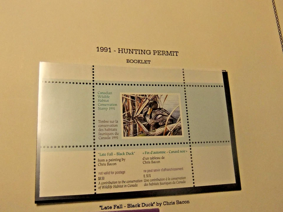 1991 Canada Hunting Permit, Mint Stamp and Cover - Image 2 of 4