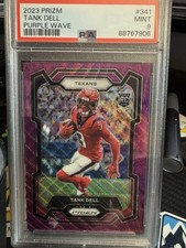 2023 Panini Prizm Tank Dell Rookie Purple Wave Prizm 32/99 341 PSA 9