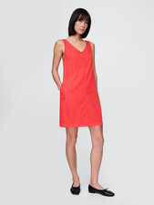 The Gap Ultrasoft Denim mini DRESS in Tomato RED size Small, NWT