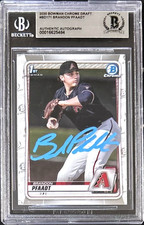 BRANDON PFAADT AUTOGRAPHED 2020 TOPPS CHROME DRAFT CARD #BD171 BECKETT 16625484