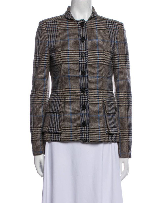Burberry London Wool Jacket Blazer Plaid Size Medium REDUCED!!!