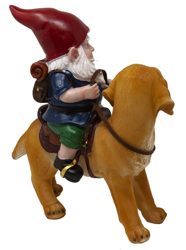 Funny Guy Mugs Gnome and a Yellow Lab Statue- Yellow Labrador Retriever- Indo... - Picture 5 of 9
