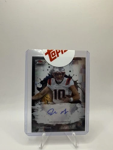 2024 Topps Finest Drake Maye Rookie Finest Autographs Auto RC MVP Patriots Clean