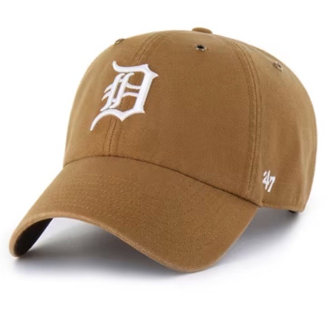 帽子 Carhartt 47 brand Detroit tigers J dilla Detroit Tigers Carhartt 47 Brown Clean Up Cap Hat Motor City