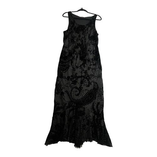 Vintage Y2K Spencer Alexis Maxikleid XL Burnout Samt Fischschwanz Whimsygoth Fee
