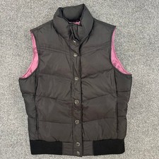 Vtg Y2K Women's Hurley Puffer Vest Goose Down Insulated Snap Button Retro Gorp S
