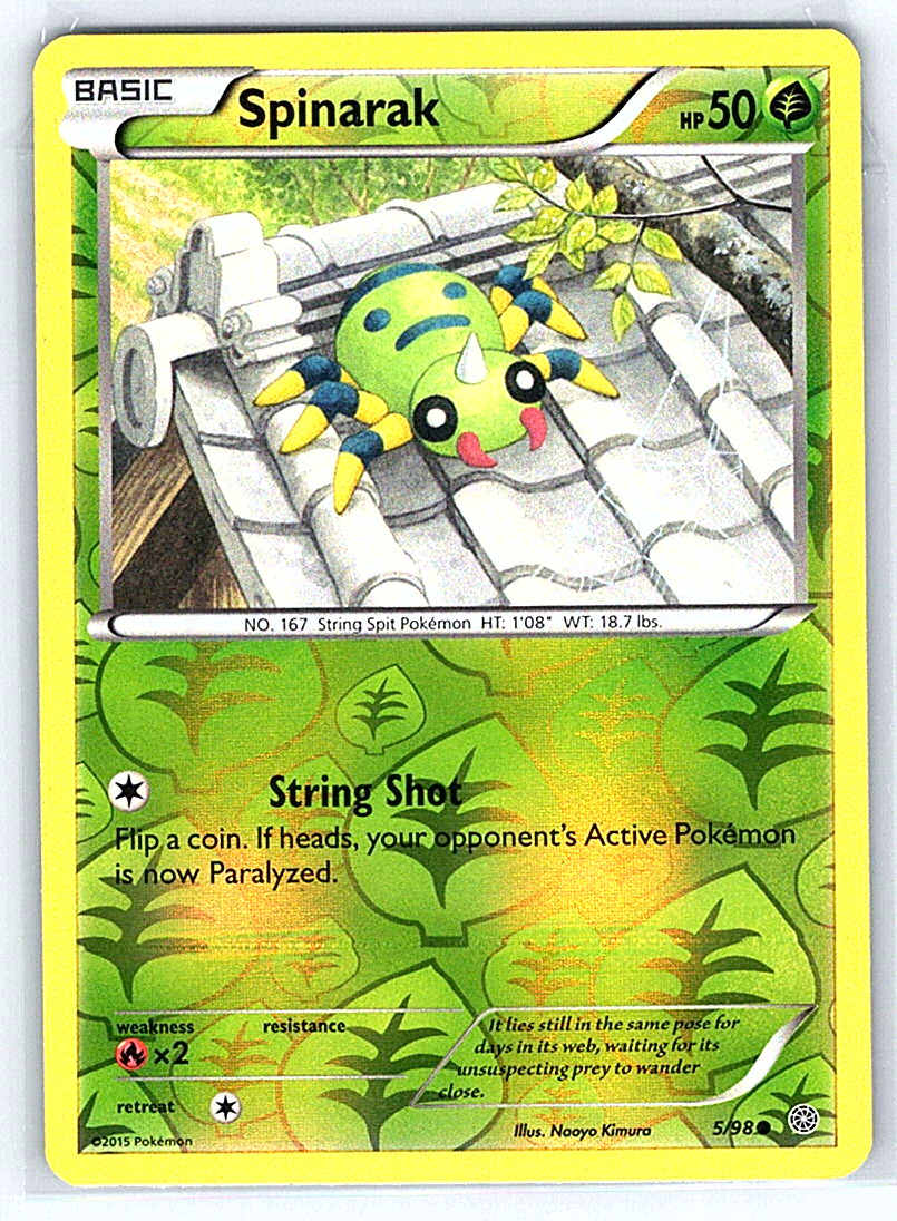 Spinarak [Reverse Holo] 5/98 Ancient Origins NM/LP Pokemon Card