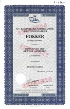 FOKKER Flugzeugfabrik 1982 Amsterdam Aircraft America SPECIMEN 1000 Gul Schwerin
