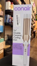 Conair Curling Iron, Double Ceramic, 1 1/4-in. Width, White/Rose Gold