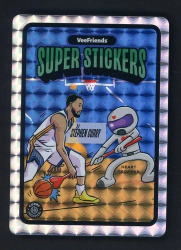 2025 Vee Friends Super Stickers Manga Stephen Curry Warriors Heart Trooper SSP