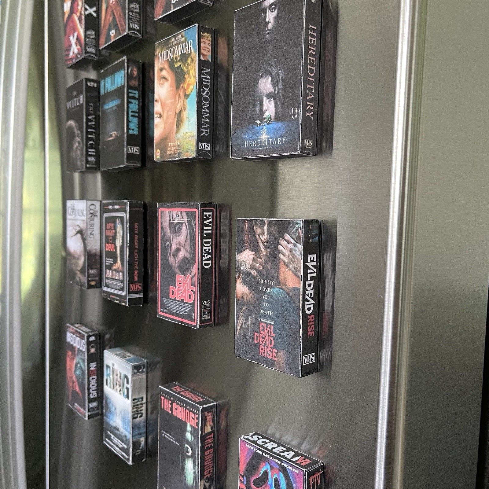 Retro 3D Modern Horror Movies Mini VHS Refrigerator Magnets