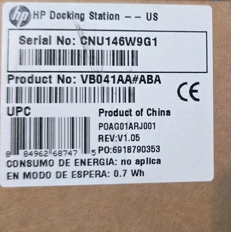 HP 90W Docking Station VB041AA#ABA New Open Box USB VGA DVI Ethernet Hub - Image 4 of 4