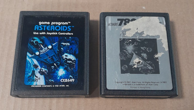 Asteroids Atari 7800 AND 2600 - Both Versions Cleaned and Tested See Images (2)