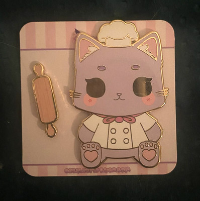 Cat Chef Neko Kitty Megumi's Catfe Cafe Bakery Enamel Pin Geeklectic Kawaii