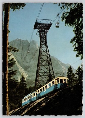 Bavarian Zugspitzbahn Eibsee Cable Car Summit Meeting Postcard